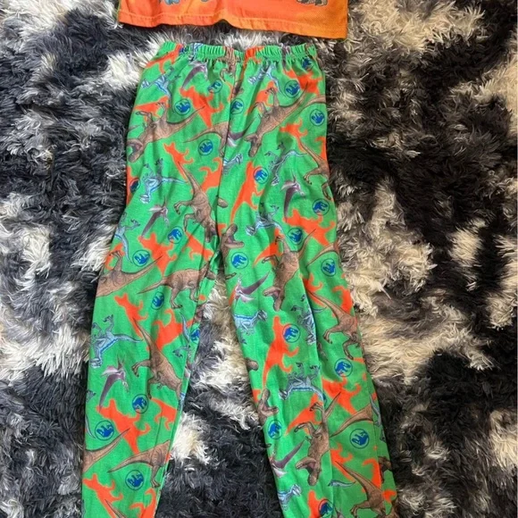 Kids Pajamas Set - Green and Orange - Picture 2 of 6